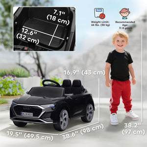 Qaba 12V Battery Powered Kids Electric Car, Audi Q8 etron Sportback Licensed Ride on Car w/ Remote Control