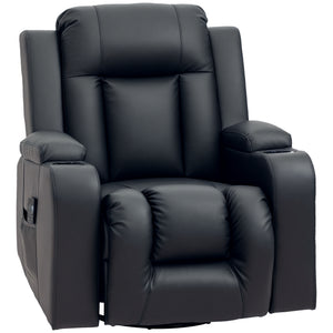 Swivel Massage Recliner Chair Rocker, Overstuffed Manual Reclining Sofa