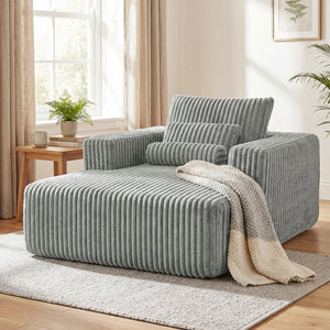 Sofa Bed, Sleeper Chair Bed with Pillow, Single, Grey
