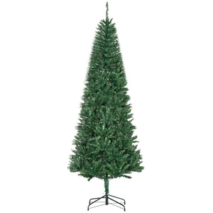 6.9ft Artificial Christmas Tree w/ Metal Stand Spruce Branch Tips Green