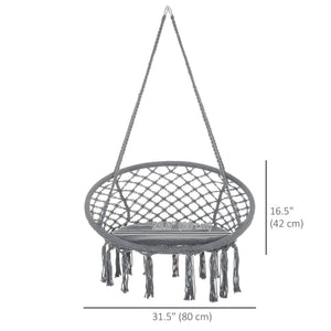 Patio Hammock Chair, Hanging Rope Hammock Swing for Indoor & Outdoor Use with Backrest – view 9