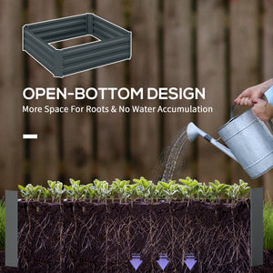 39" x 39" x 12" Set of 2 Raised Garden Bed, Elevated Planter Box with Galvanized Steel Frame for Growing – view 17