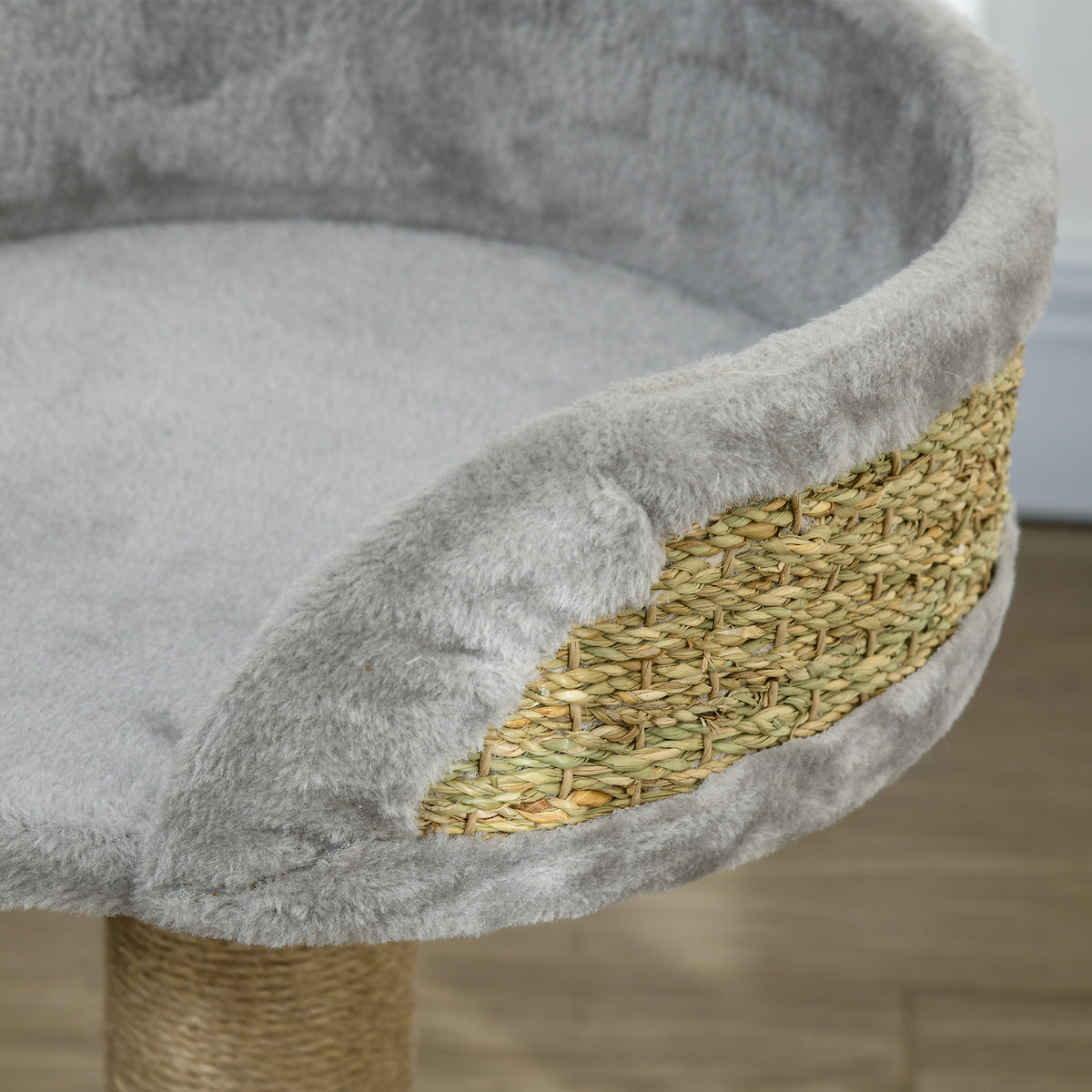 Cat Tree with Scratching Post, Toy Ball, Perch, Small Cat Tower for Indoor Cats - 16" x 16" x 19", Beige – view 13