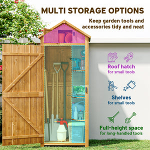 30" x 21" x 71" Garden Storage Shed, Sheds & Outdoor Storage Outdoor Workshop Yard Tool Utility Storage – view 10