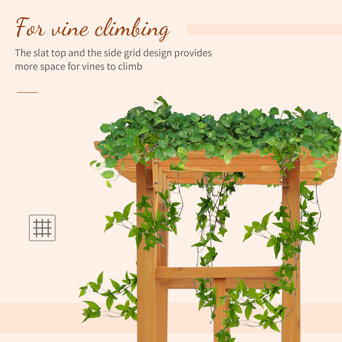 85" Wooden Outdoor Garden Arbour, Garden Arch Trellis for Climbing Vines  for Wedding and Ceremony -