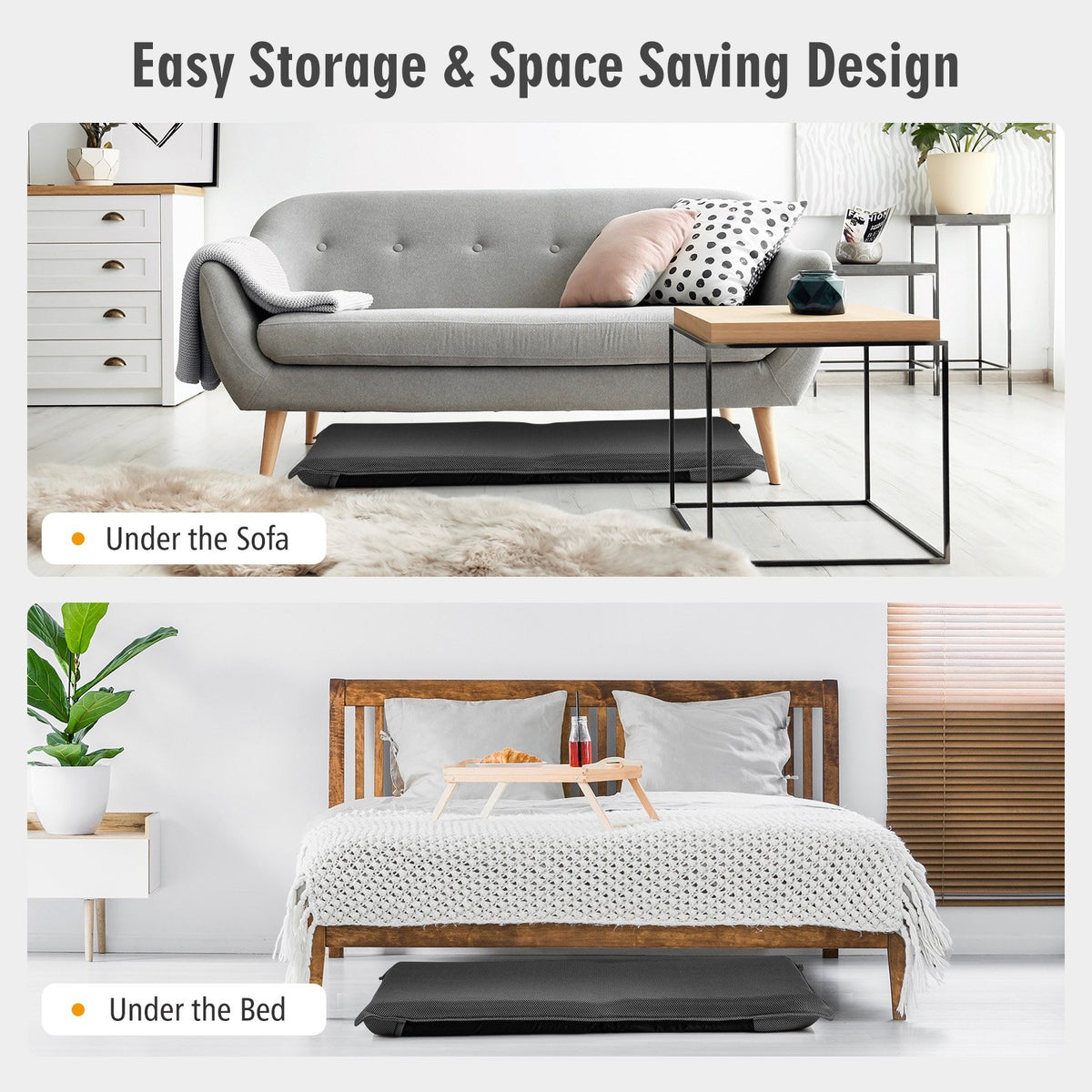 Adjustable 6 positions Folding Lazy Man Sofa Chair Floor Chair-Gray view 8