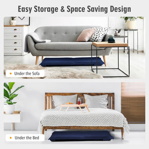 Adjustable 6 positions Folding Lazy Man Sofa Chair Floor Chair-Navy view 9