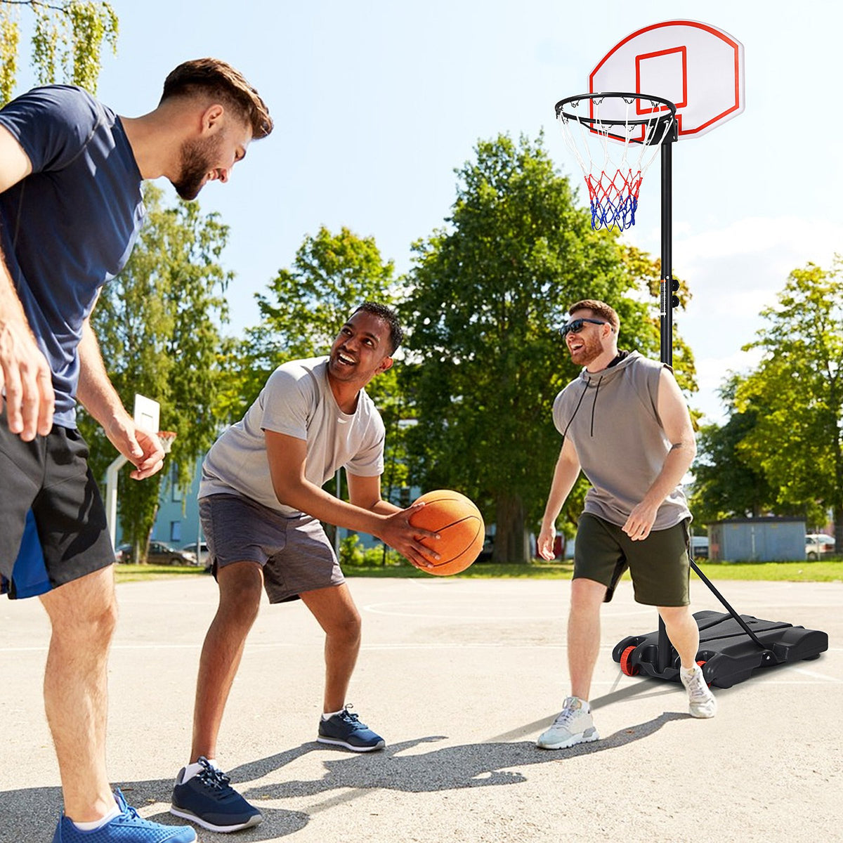 Adjustable Basketball Hoop System Stand with Wheels view 2