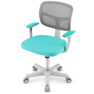 Adjustable Desk Chair with Auto Brake Casters for Kids-Turquoise view 4