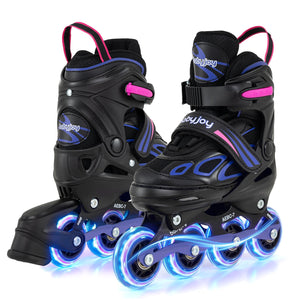 Adjustable Kids' Incline Skates for Boys Girls Ages 5-14-Purple