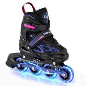 Adjustable Kids' Incline Skates for Boys Girls Ages 5-14-Purple view 6
