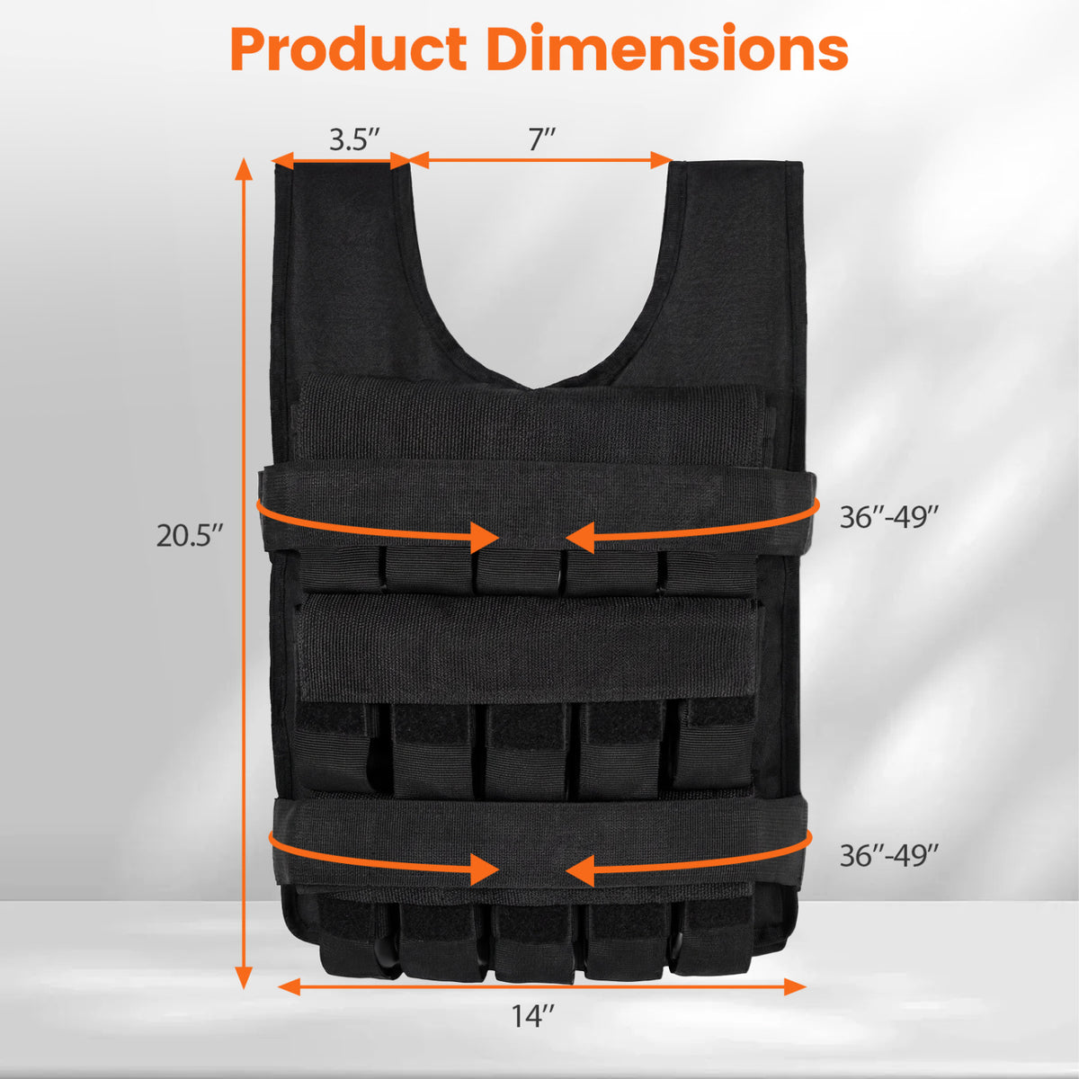 Adjustable Weighted Vest for Men and Women with Removable Iron Weights-66 lbs and M Size view 4