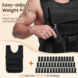 Adjustable Weighted Vest for Men and Women with Removable Iron Weights-44 lbs and S Size view 9