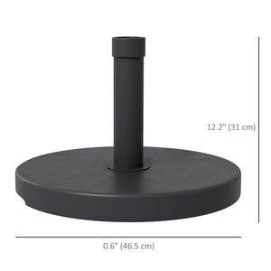 33 lbs Concrete Parasol Base, Heavy Duty Patio Umbrella Stand, 18.3" Round Garden Parasol Holder, Black