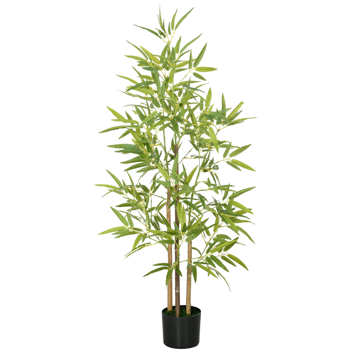 4ft Artificial Tree, Indoor Fake Bamboo with Pot, for Home Office Living Room Decor