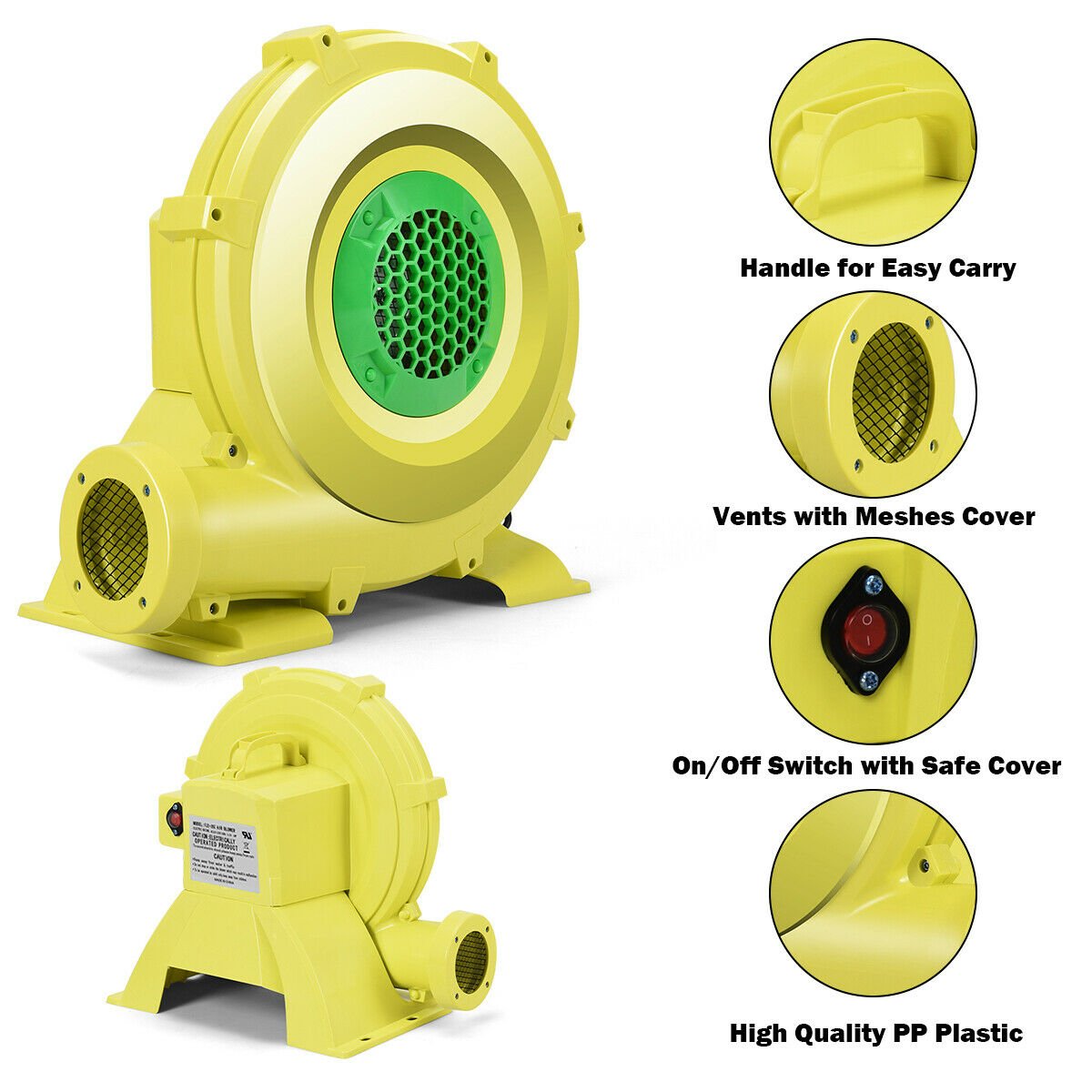 735 W 1.0 HP Air Blower Pump Fan for Inflatable Bounce House view 6