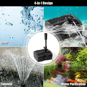 All-in-One 660 GPH Pond Filter Pump with Sterilizer and Fountain Jet view 5