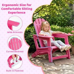 All-Weather Outdoor Kids Patio Seating with Ergonomic Design-Pink view 4