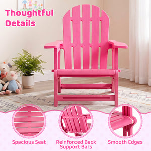 All-Weather Outdoor Kids Patio Seating with Ergonomic Design-Pink view 7
