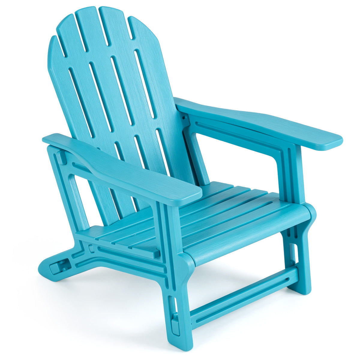 All-Weather Outdoor Kids Patio Seating with Ergonomic Design-Turquoise