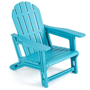 All-Weather Outdoor Kids Patio Seating with Ergonomic Design-Turquoise