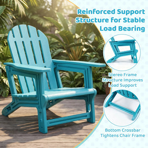 All-Weather Outdoor Kids Patio Seating with Ergonomic Design-Turquoise view 6