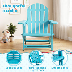 All-Weather Outdoor Kids Patio Seating with Ergonomic Design-Turquoise view 7