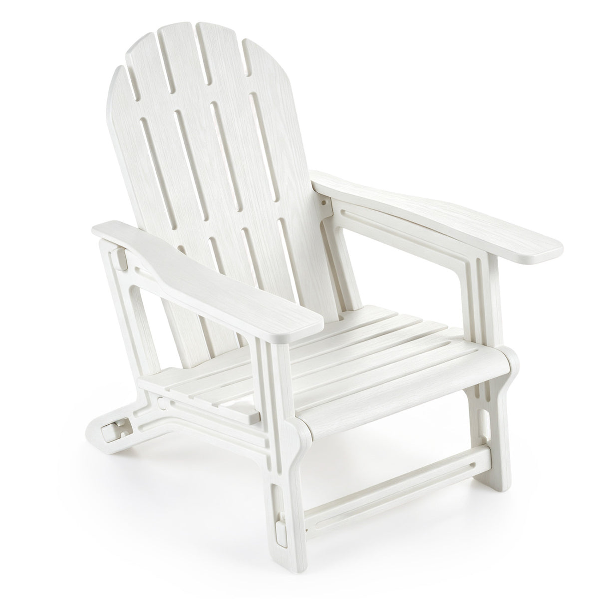 All-Weather Outdoor Kids Patio Seating with Ergonomic Design-White