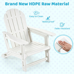 All-Weather Outdoor Kids Patio Seating with Ergonomic Design-White view 5
