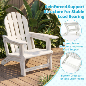 All-Weather Outdoor Kids Patio Seating with Ergonomic Design-White view 6