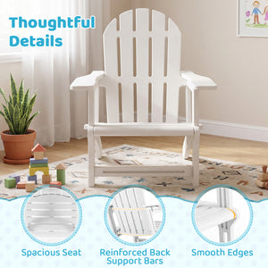 All-Weather Outdoor Kids Patio Seating with Ergonomic Design-White view 7