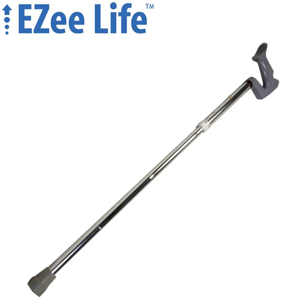 EZee Life Aluminum Cane, Ergonomic Offset Handle, 300 lb