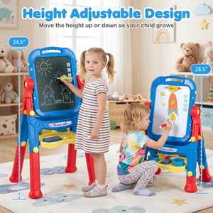 Art Easel for Kids with Adjustable Height-Blue view 5