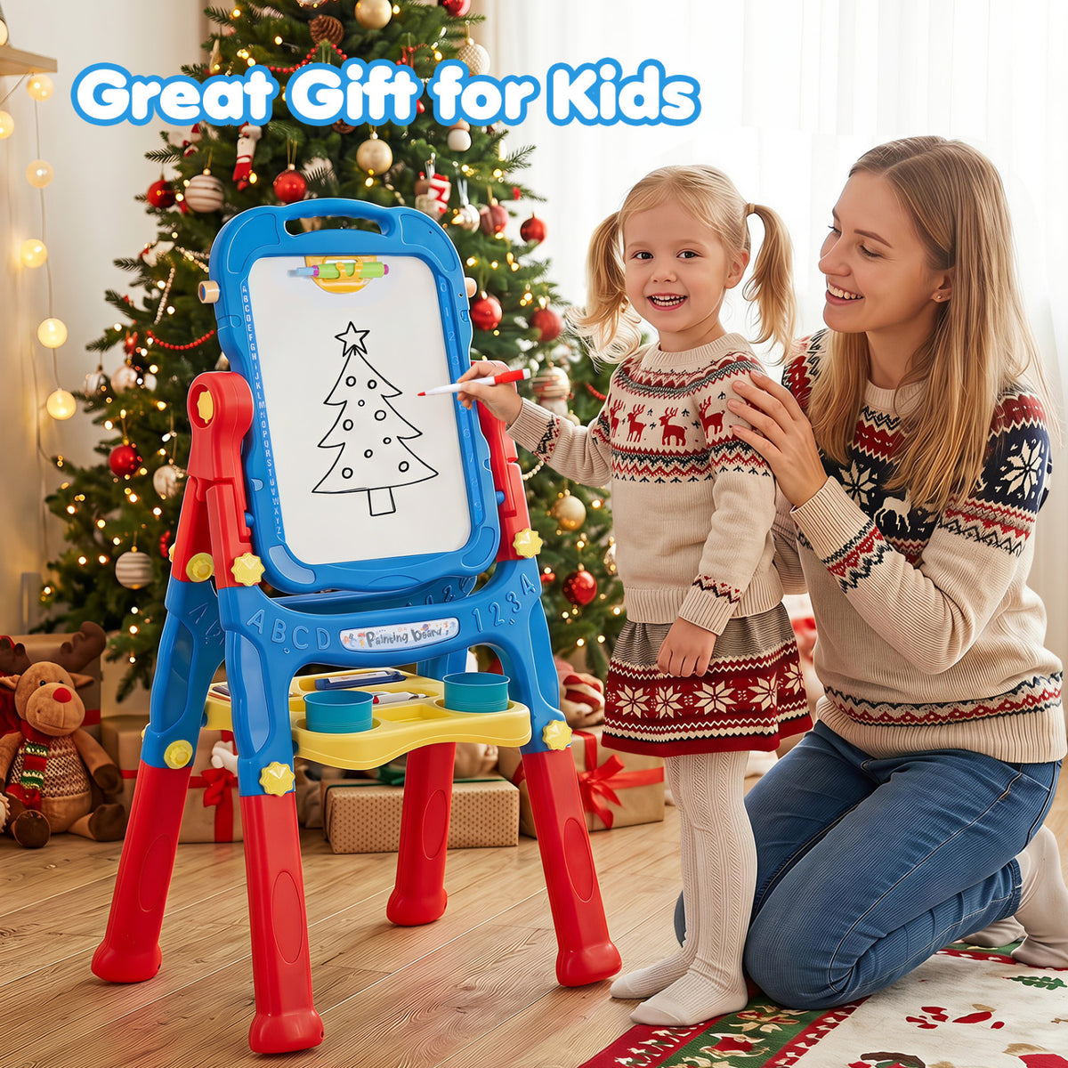 Art Easel for Kids with Adjustable Height-Blue view 8