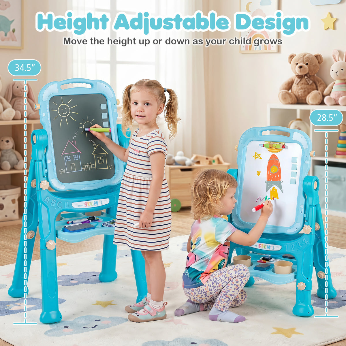 Art Easel for Kids with Adjustable Height-Green view 6