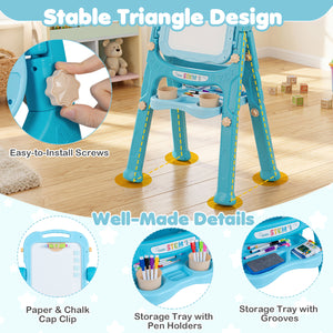Art Easel for Kids with Adjustable Height-Green view 9