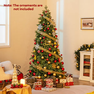 Artificial Christmas Tree Green Hinged Holiday Tree with 721/1019 Lush Branch Tips-6 ft view 3