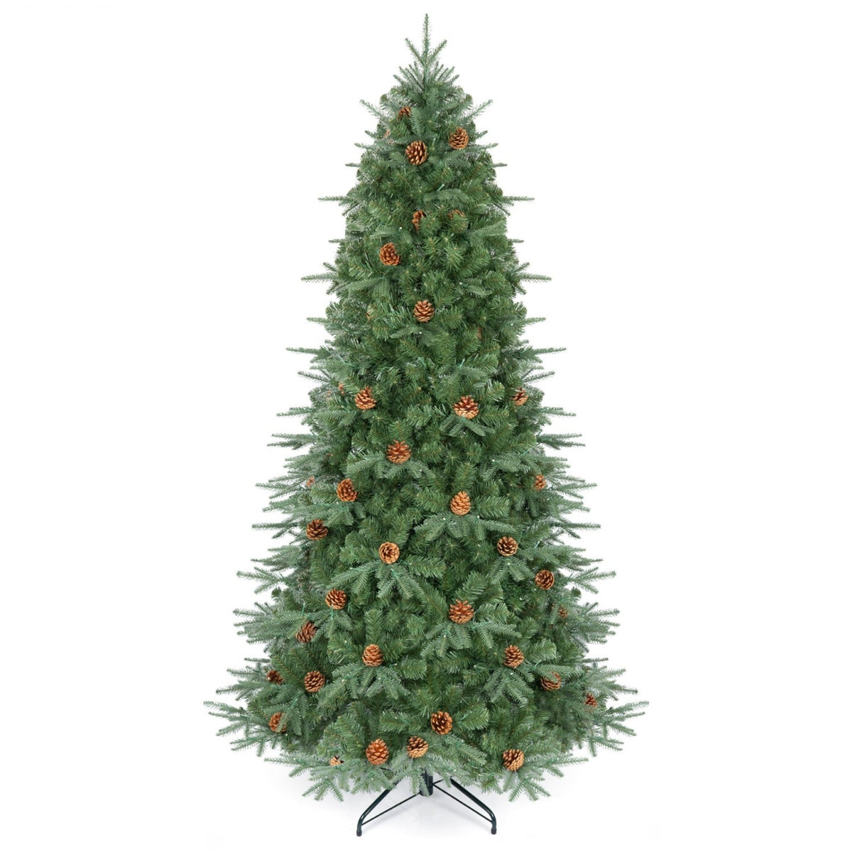 Artificial Christmas Tree with LED Lights and Pine Cones-7'
