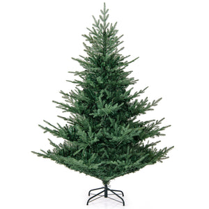 Artificial Christmas Tree with Branch Tips and Warm White LED Lights-6 Feet view 4
