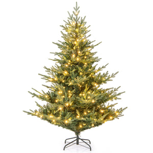 Artificial Christmas Tree with Branch Tips and Warm White LED Lights-6 Feet view 6