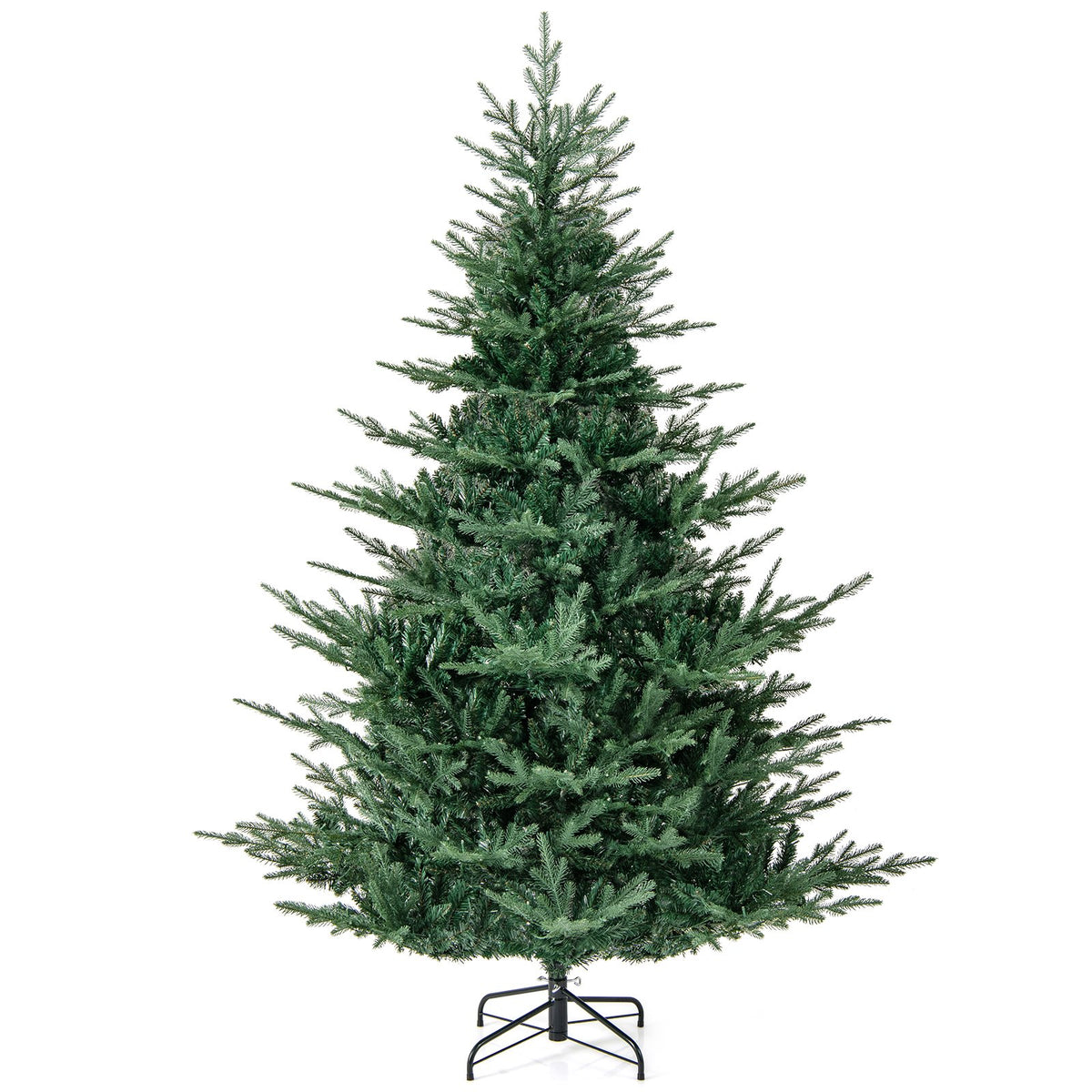 Artificial Christmas Tree with Branch Tips and Warm White LED Lights-7 Feet view 4