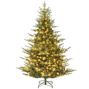 Artificial Christmas Tree with Branch Tips and Warm White LED Lights-7 Feet view 6