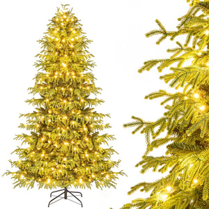 Artificial Christmas Tree with LED Lights and PVC Mixed Branch Tips-7