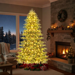 Artificial Christmas Tree with LED Lights and PVC Mixed Branch Tips-7 view 2