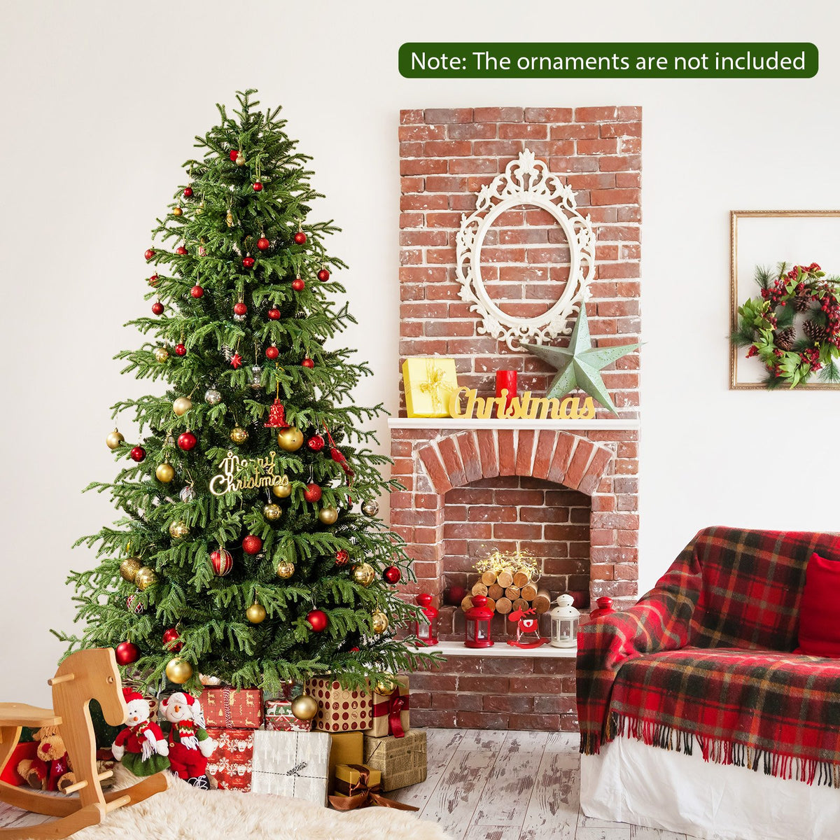 Artificial Christmas Tree with LED Lights and PVC Mixed Branch Tips-7 view 7