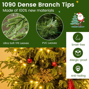Artificial Christmas Tree with LED Lights and PVC Mixed Branch Tips-7 view 8