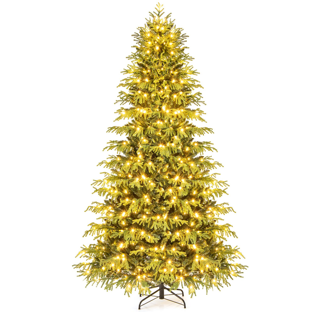 Artificial Christmas Tree with LED Lights and PVC Mixed Branch Tips-8 Feet view 4