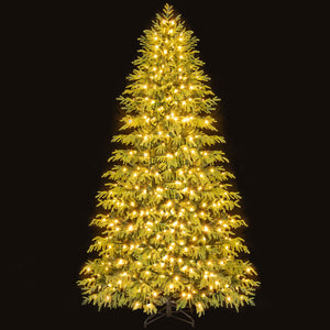 Artificial Christmas Tree with LED Lights and PVC Mixed Branch Tips-8 Feet view 6