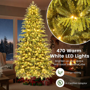 Artificial Christmas Tree with LED Lights and PVC Mixed Branch Tips-8 Feet view 9