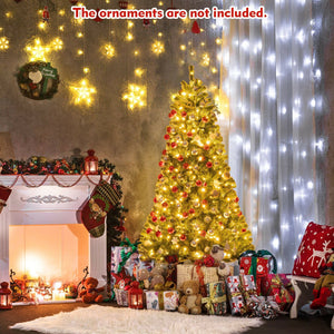 Artificial Hinged Christmas Tree with Remote-controlled Color-changing LED Lights-6' view 3